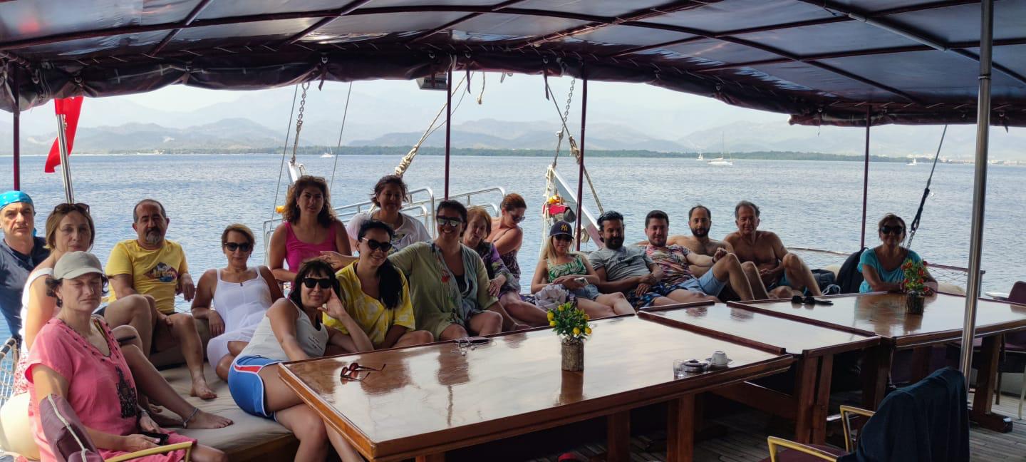 Luxury gulet sailing in turquoise waters